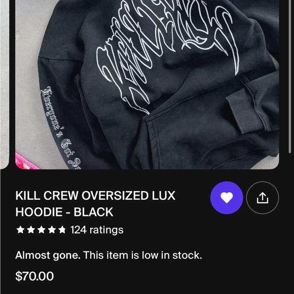 Kill Crew sold out black hoodie - Picture 3 of 6